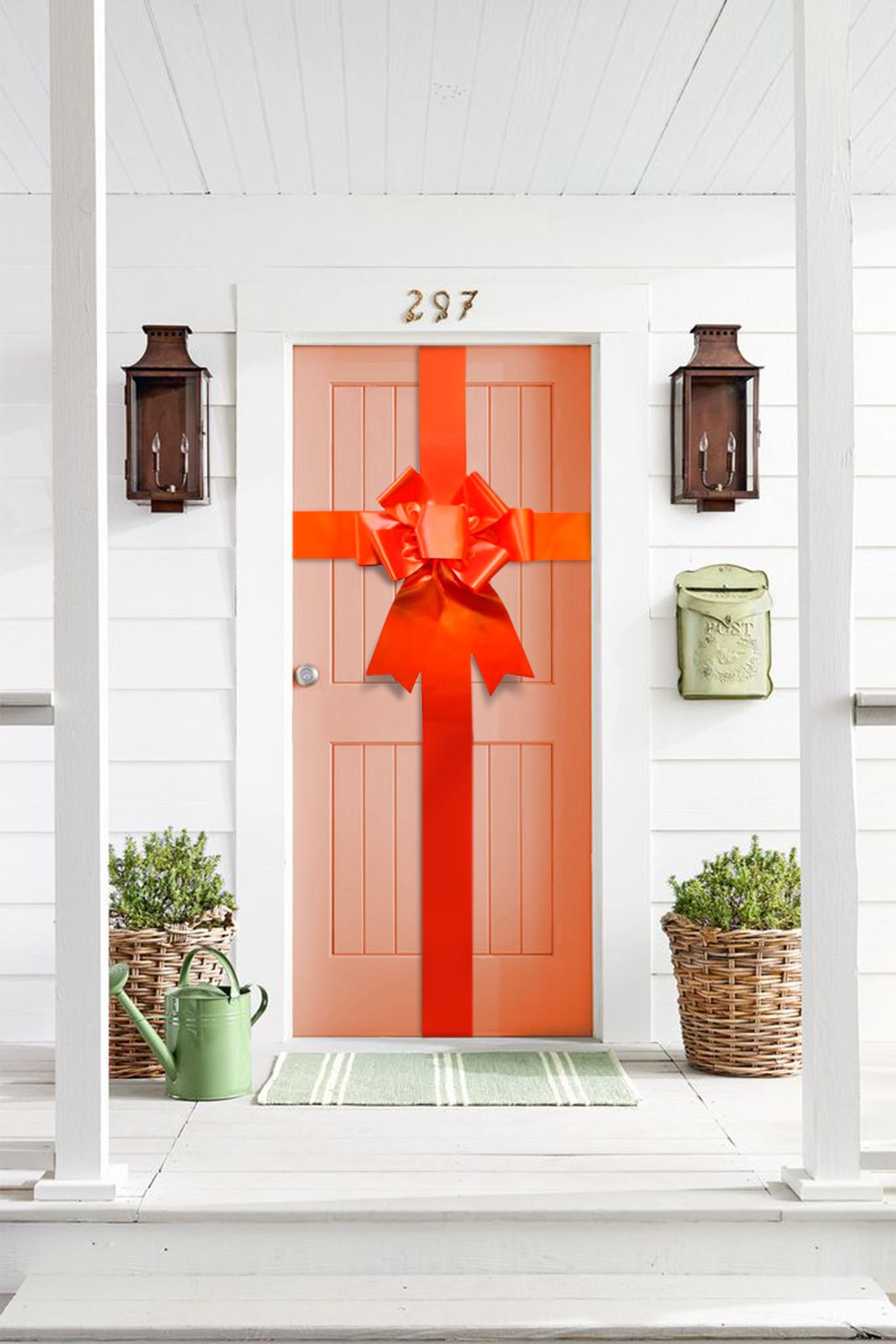 Orange Door Bow - FREE SHIPPING!