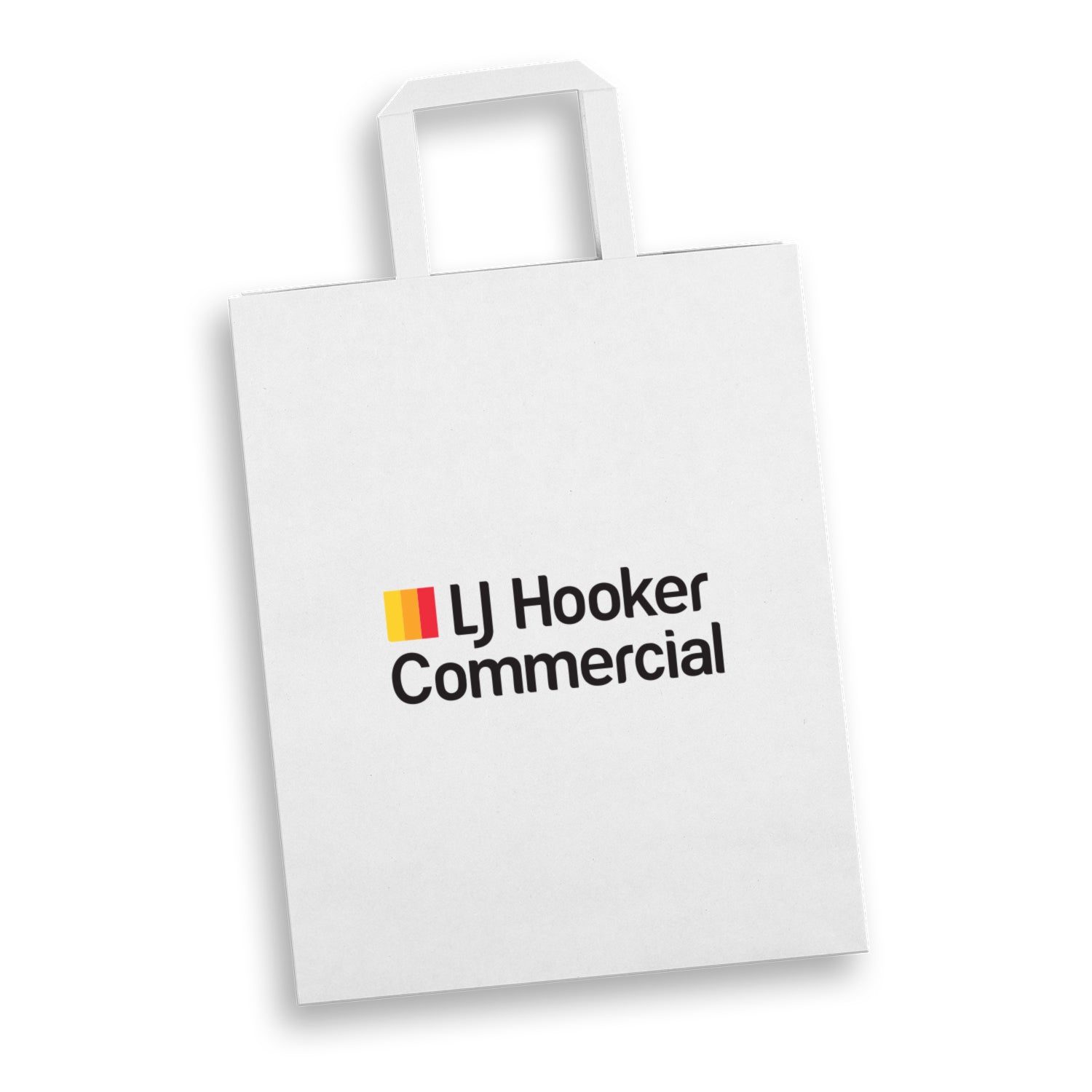 125061 - Large Flat Handle Paper Bag Portrait - LJ Hooker Group