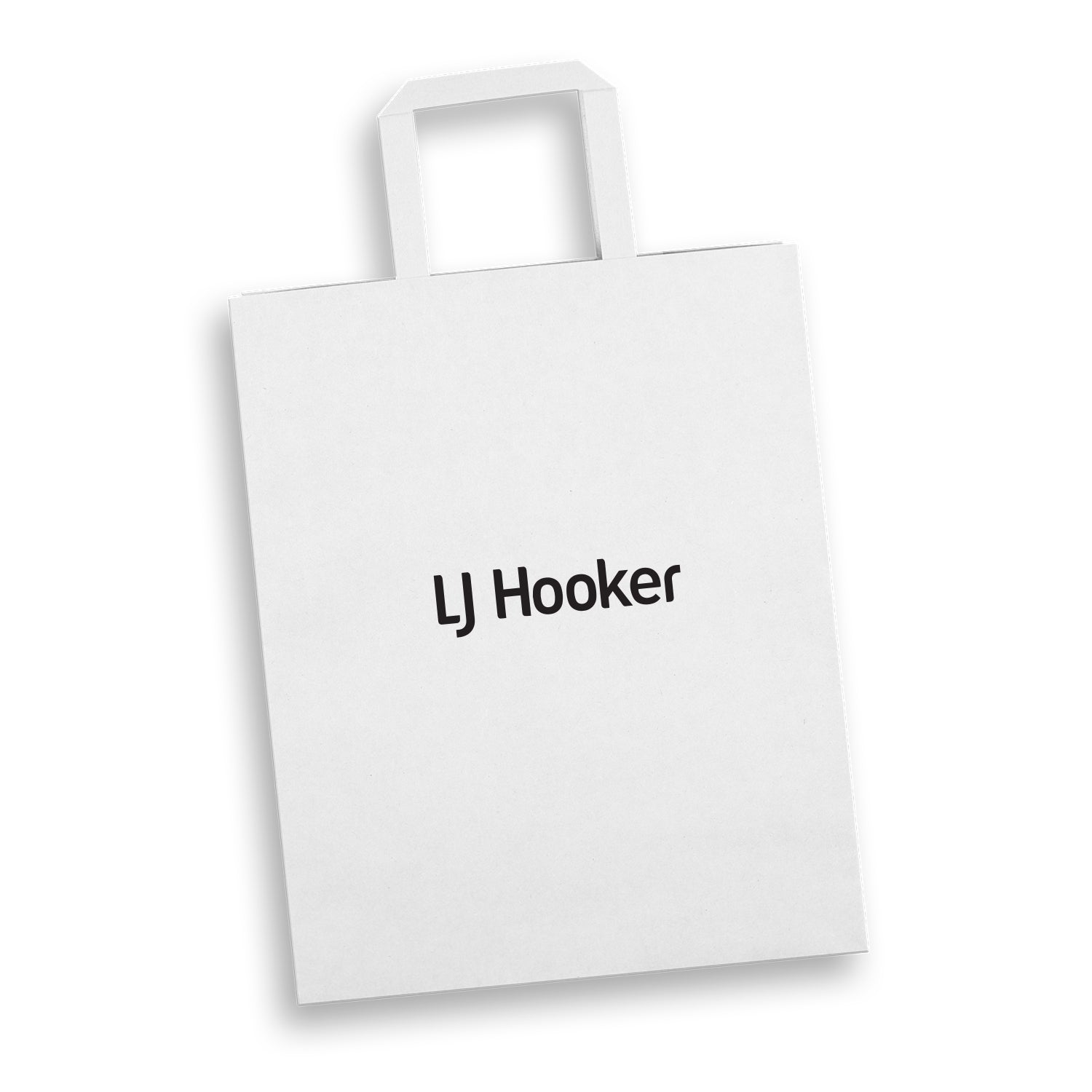 125061 - Large Flat Handle Paper Bag Portrait - LJ Hooker Group