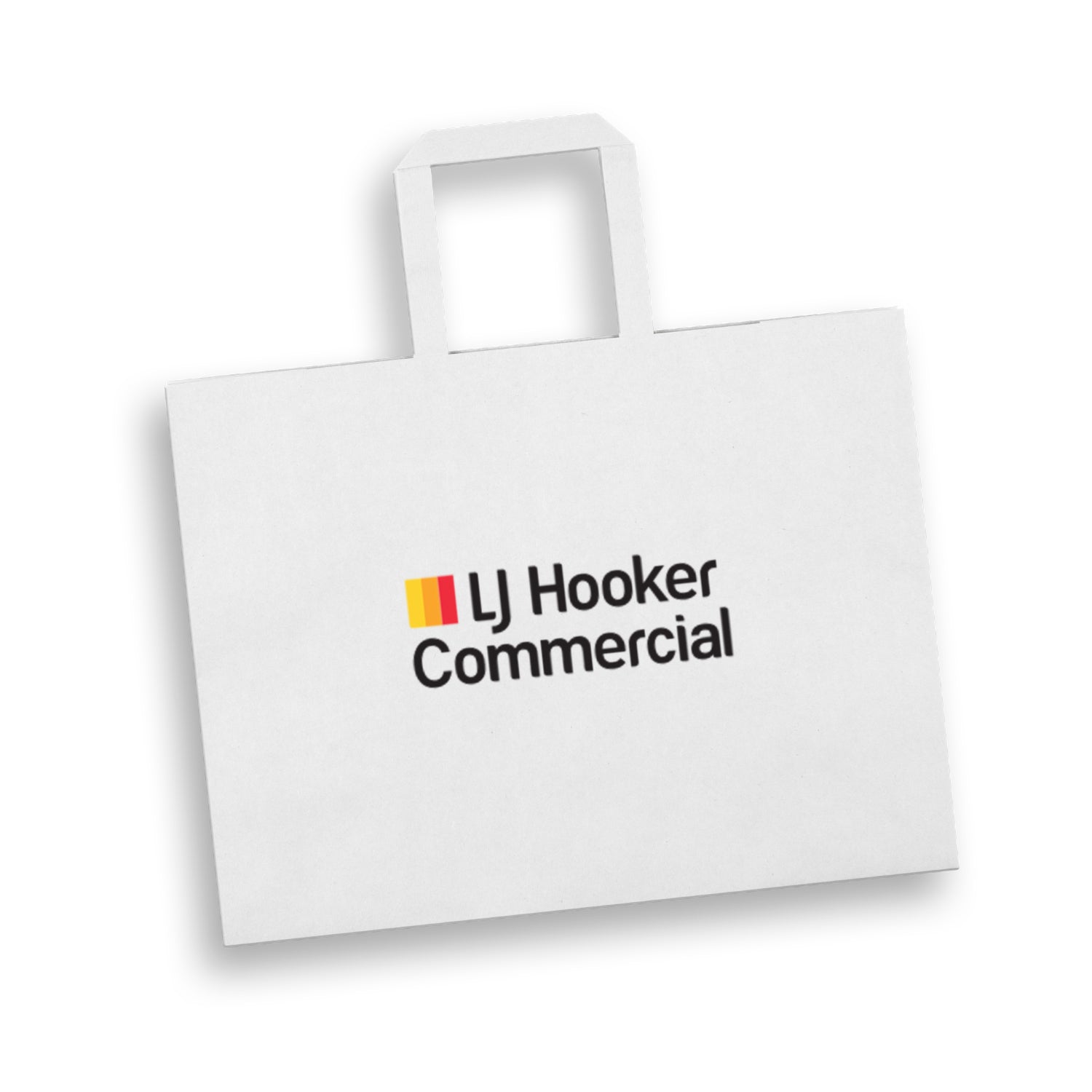 125941 - Large Flat Handle Paper Bag Landscape - LJ Hooker Group
