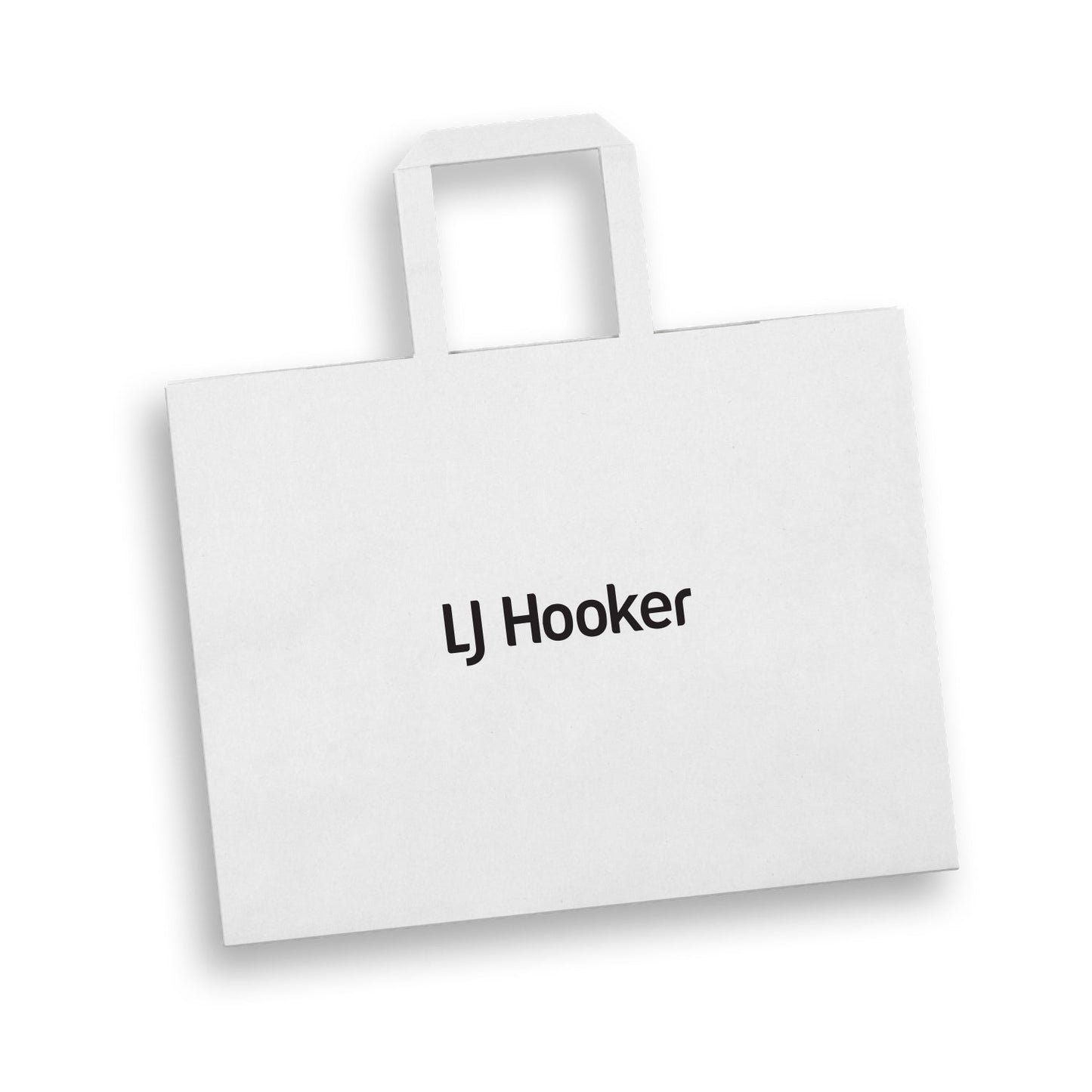 125941 - Large Flat Handle Paper Bag Landscape - LJ Hooker Group